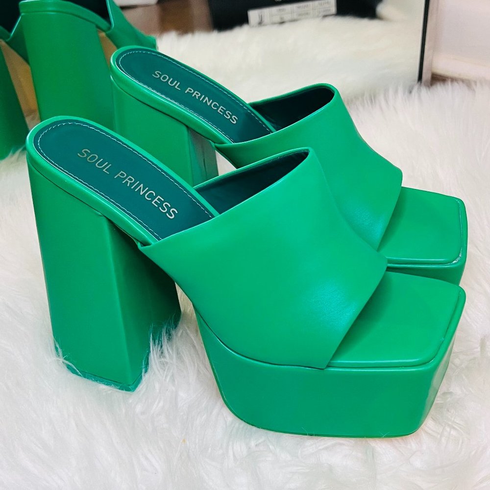 Green Block heel